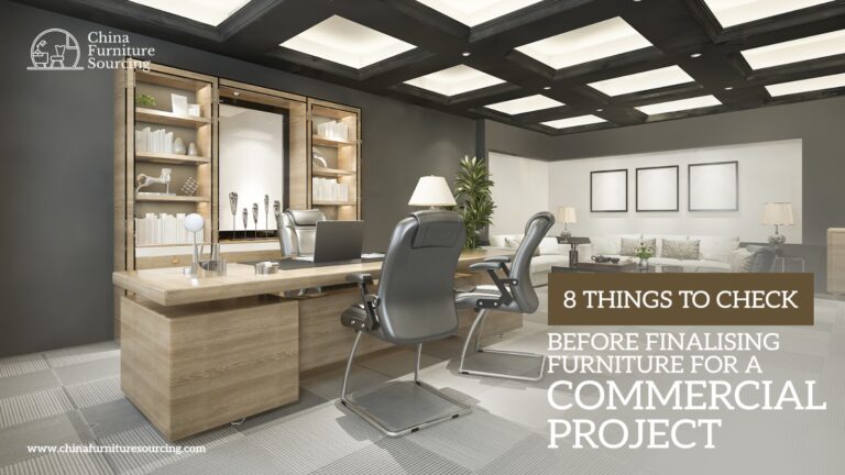8 Things to Check Before Finalising Furniture for a Commercial Project